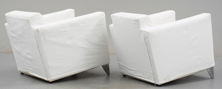 FÅTÖLJER, ett par, "Len Niggelman", Philippe Starck, stämplade Starck.