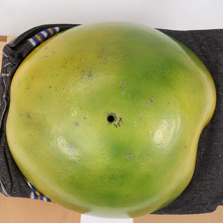 Hans Hedberg, a large faience sculpture of an apple, Biot, France.