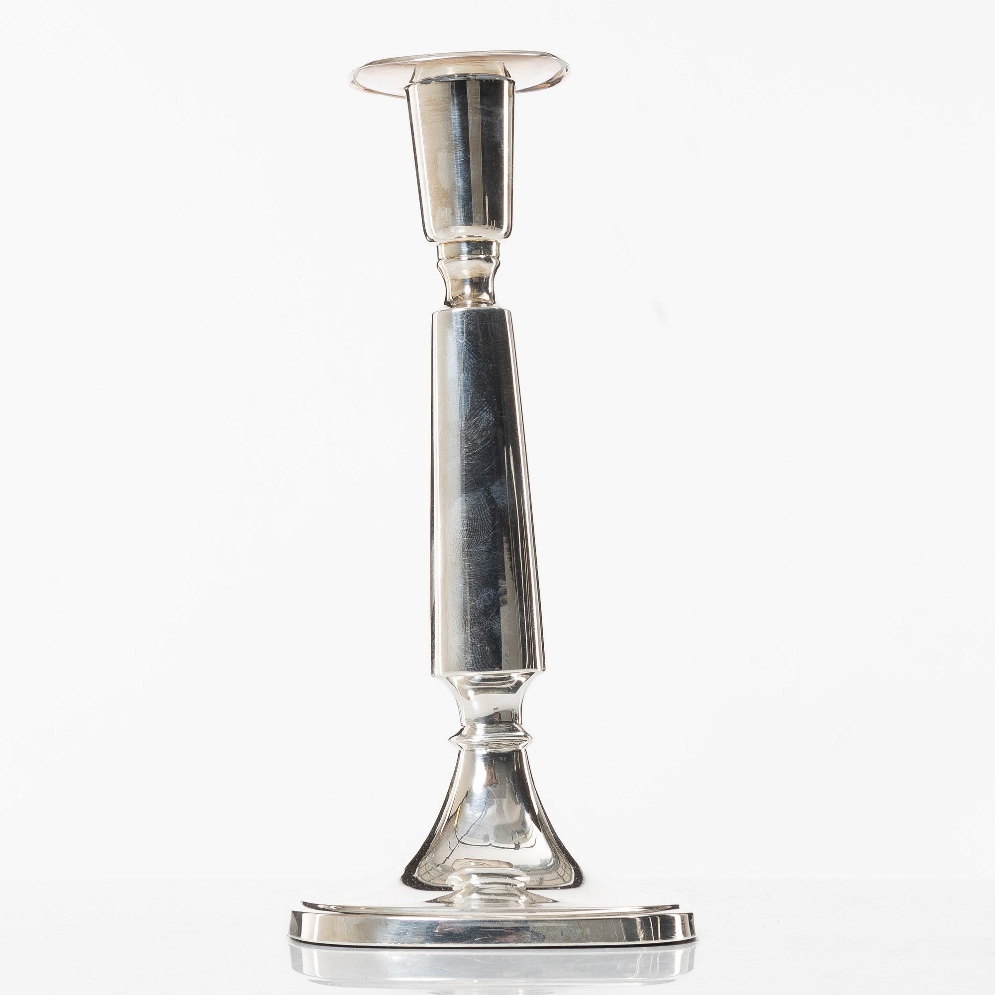 Tore Eldh, candlesticks, 4 pcs, silver K&EC, 1967, Ceson, Gothenburg 1995.