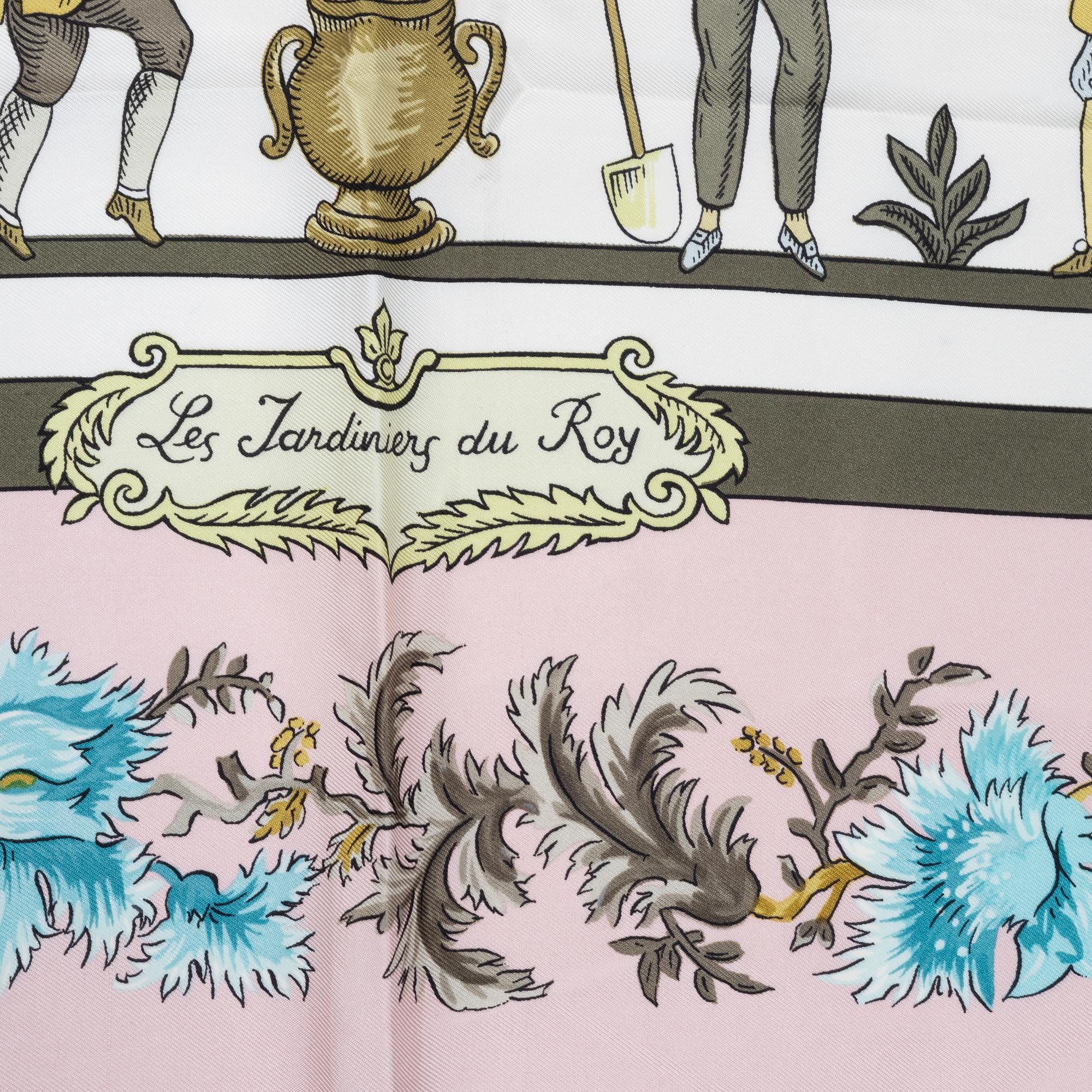 Hermès, scarf, "Les Jardiniers du Roy".