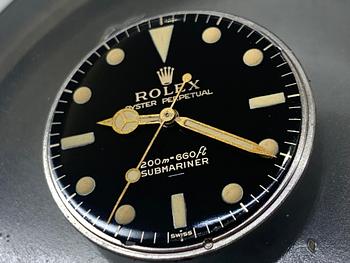 Rolex, Submariner, "Underline, Meters first, Gilt Dial", ca 1964.