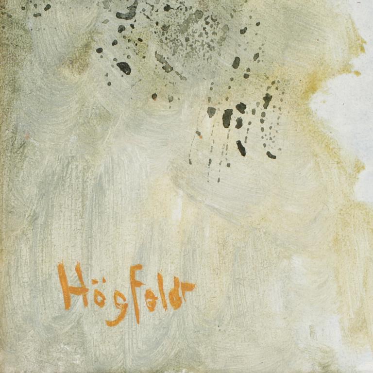 ROBERT HÖGFELDT, olja på pannå, sign.