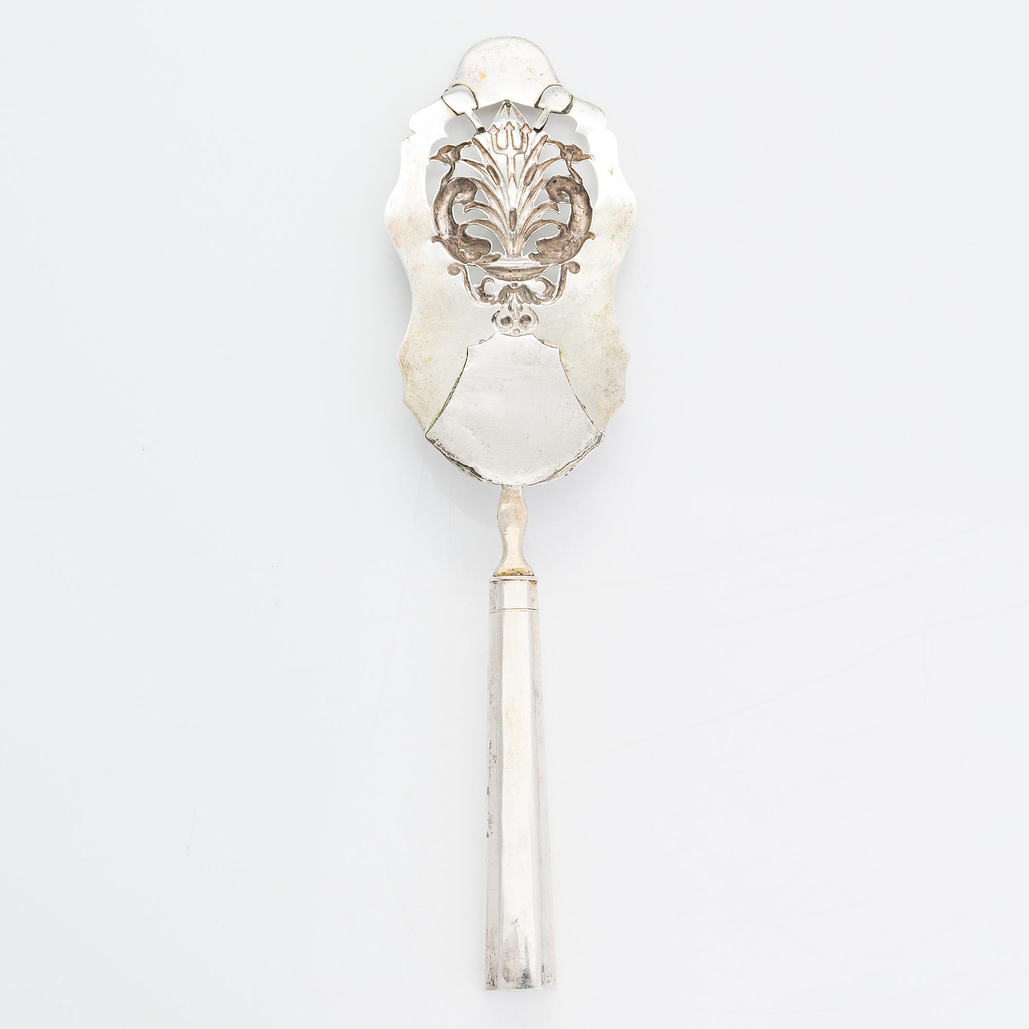 Johann Friedrich Wilhelm Borcke, fiskspade, silver, empir, Berlin (verksam 1789–1839).