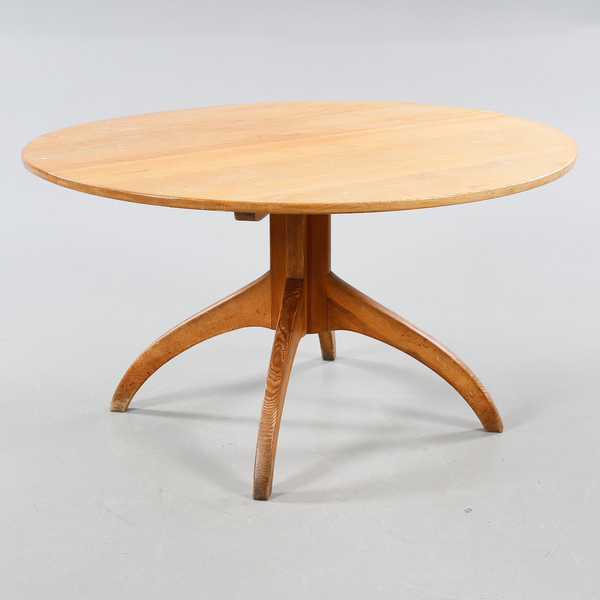 Pinewood table by CARL MALMSTEN, around mid 20th century.