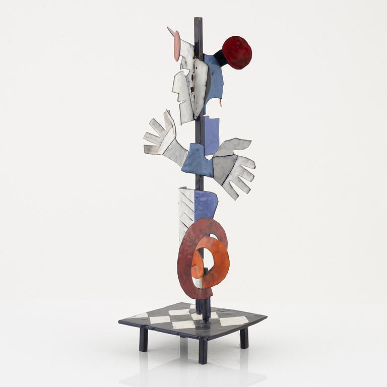 Bror Marklund, sculpture, unsigned, enamel metal, height 44 cm.