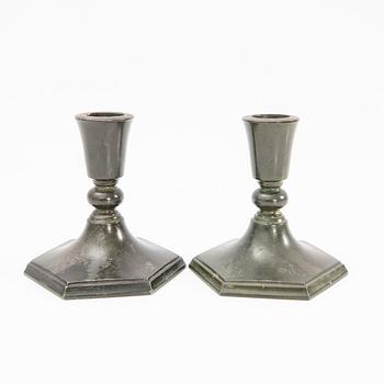 Just Andersen, Candle holders, 4 pcs, Denmark, first half of the 20th century.