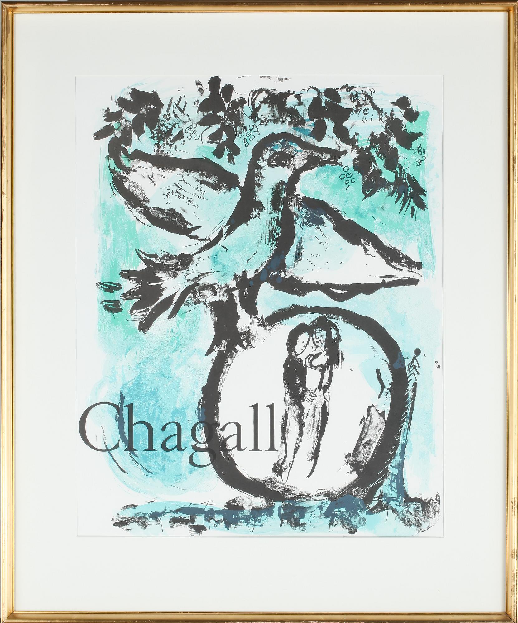 AFFISCHER, 3 st, efter Salvador Dali, Joan Miró och Marc Chagall, sent 1900-tal.