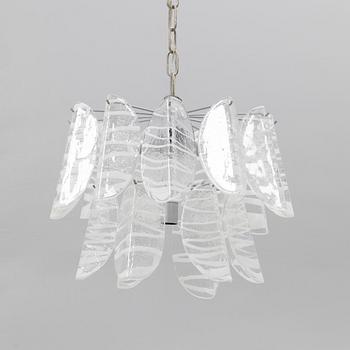 Ceiling lamp, Probably Mazzega, Murano, Italy, second half of the 20th century.