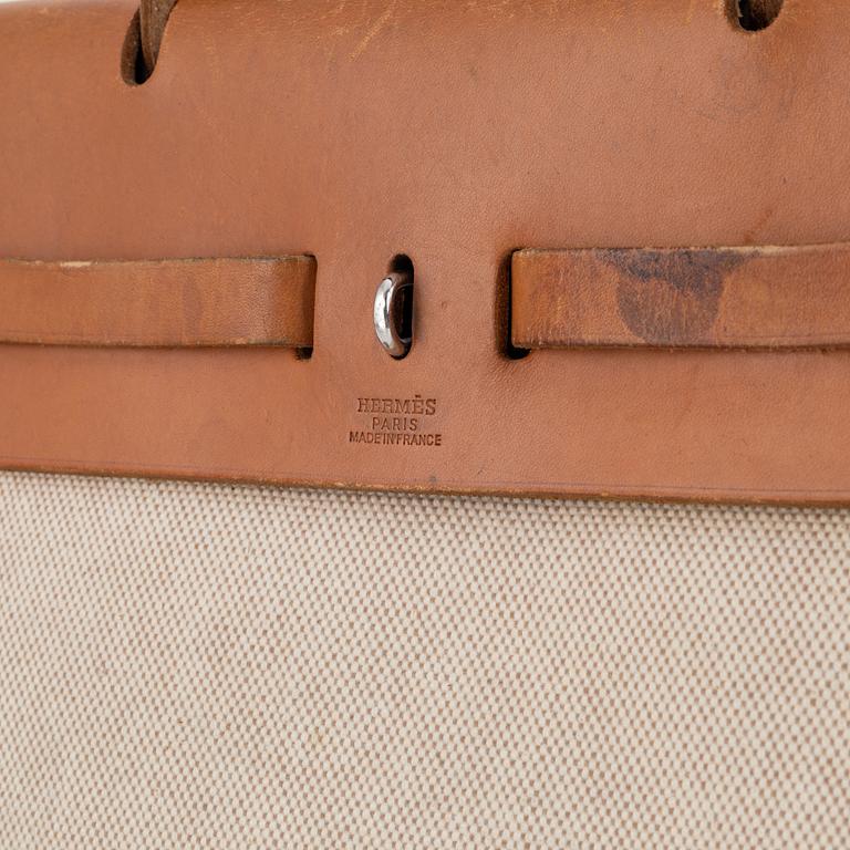 Hermès, a leather and canvas 'Herbag', 2000.