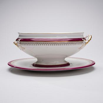 SERVIS, 34 delar, porslin, England, 1870-tal.