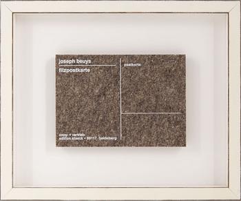 Joseph Beuys, art multiple felt postcard, Edition Staeck, Heidelberg.