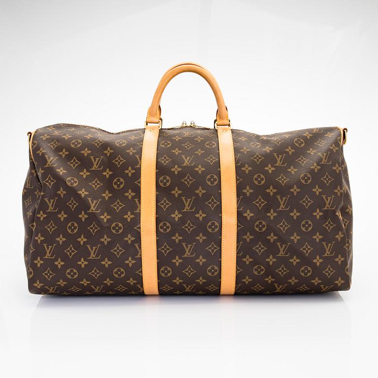 Louis Vuitton, a Monogram Canvas 'Keepall 55 Bandoulière' bag.