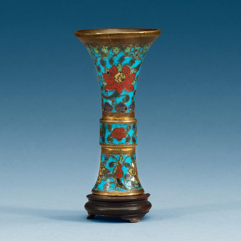 A cloisonné miniature vase, 17th Century.