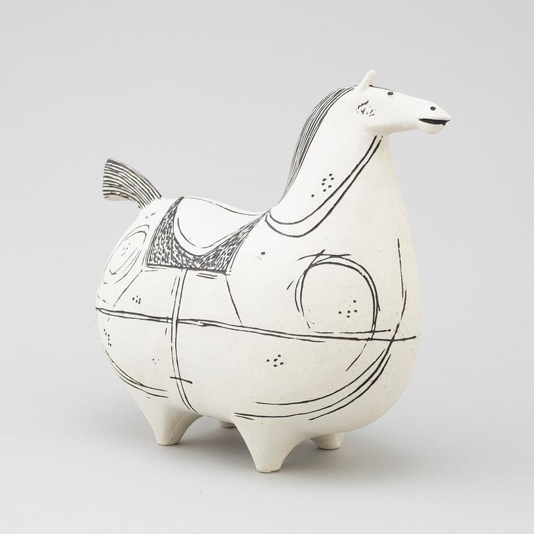 STIG LINDBERG, a "Springare" stoneware sculpture of a horse, Gustavsberg studio, Sweden 1952-72.