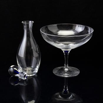 ERIKA LAGERBIELKE, glasservis, 232 delar, "Intermezzo", Orrefors, 1900-talets andra hälft.