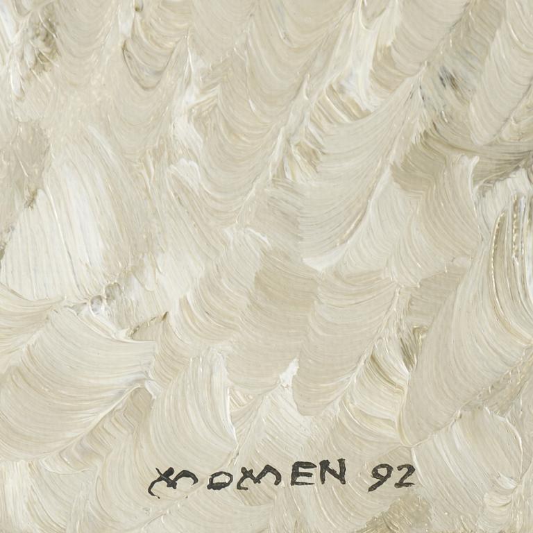 KARL MOMEN, oil on canvas, signed Momen and dated 92.