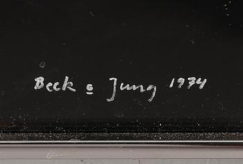 BECK & JUNG (HOLGER BÄCKSTRÖM & BO LJUNGBERG),  screenprint, signerad, daterad 1974 och numrerad 31/50.