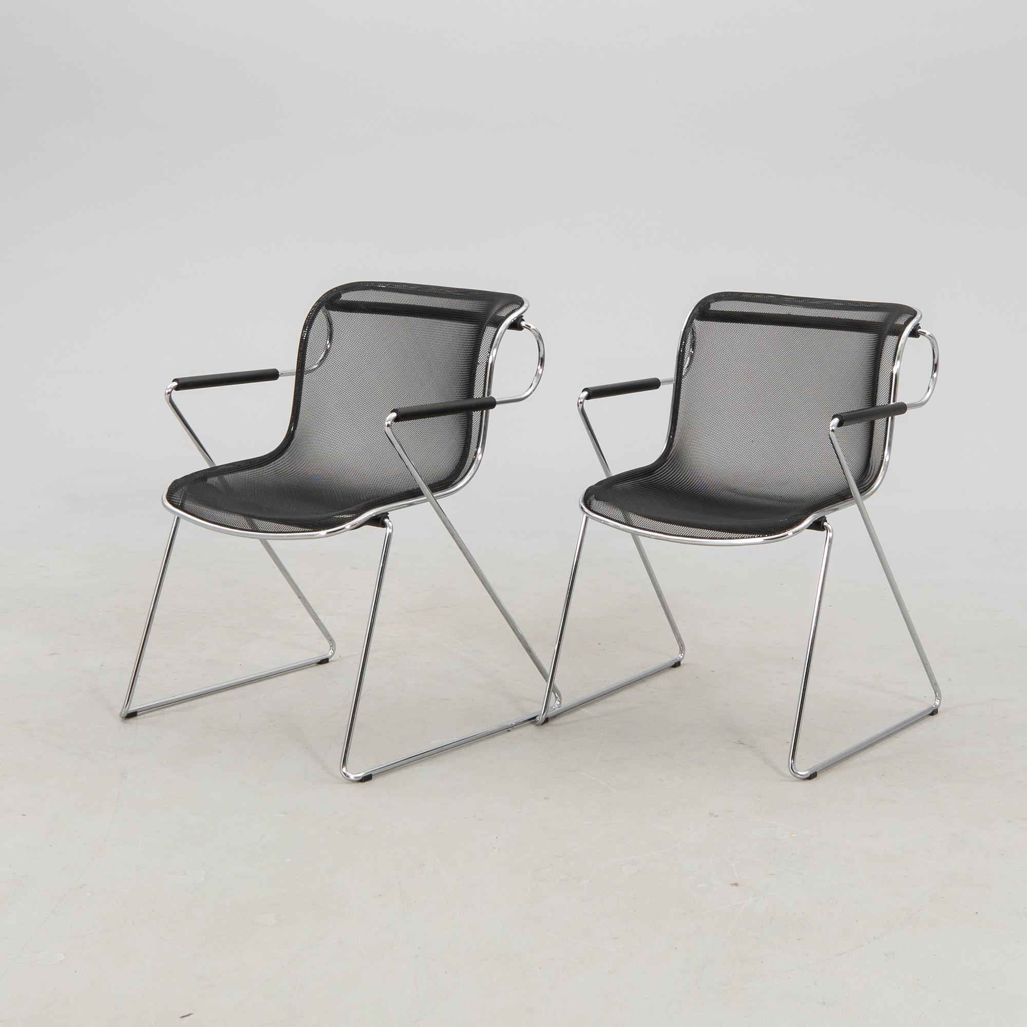 Charles Pollock, armchairs 2 pcs "Penelope" for Castelli, Italy, 1982.