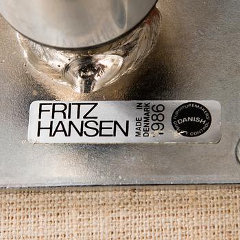 ARNE JACOBSEN, skrivbordsstolar, 4 st, "Oxford", Fritz Hansen Danmark 1986.