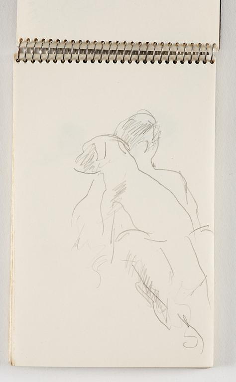 Lotte Laserstein, 10 små skissblock med teckningar.