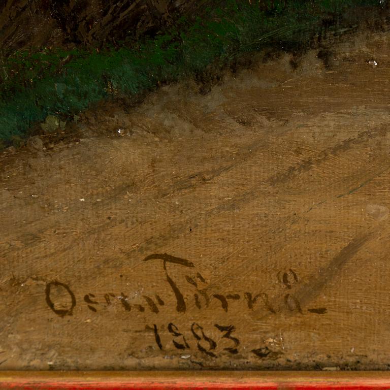 Oscar Törnå, oil on canvas, signed Oscar Törnå and dated 1883.