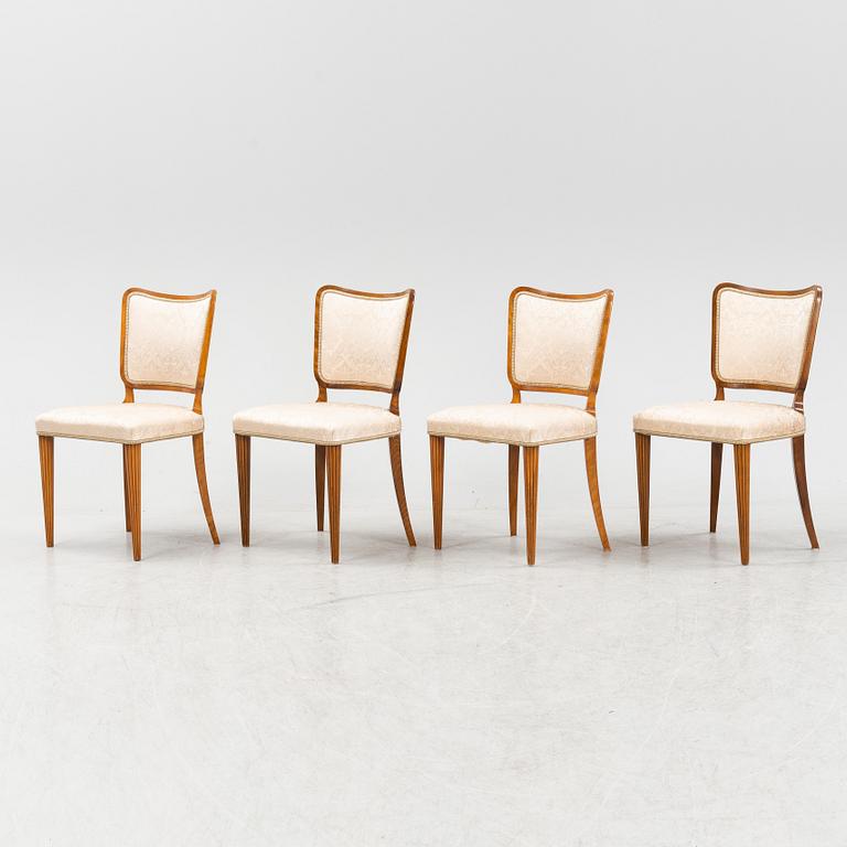 Stolar, 4 st, Swedish Modern, 1940-tal.