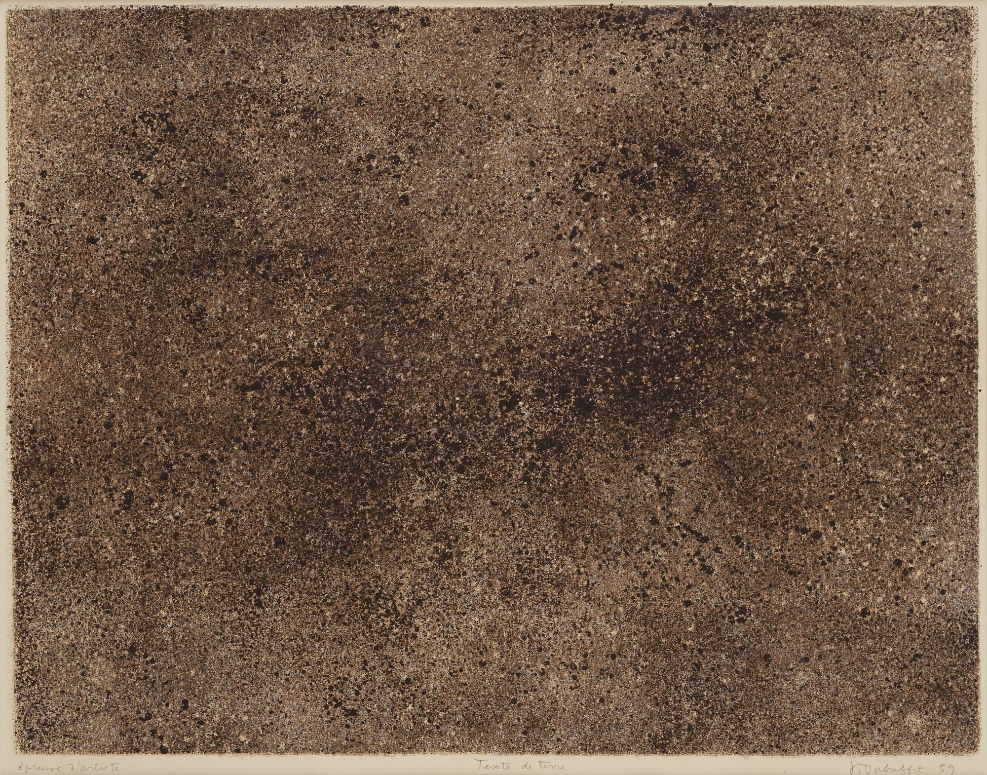 JEAN DUBUFFET, lithograph in color, signed, éprevue d' artiste, dated -59.