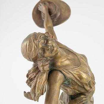Claire Jeanne Roberte Colinet, a bronze sculpture, signed.