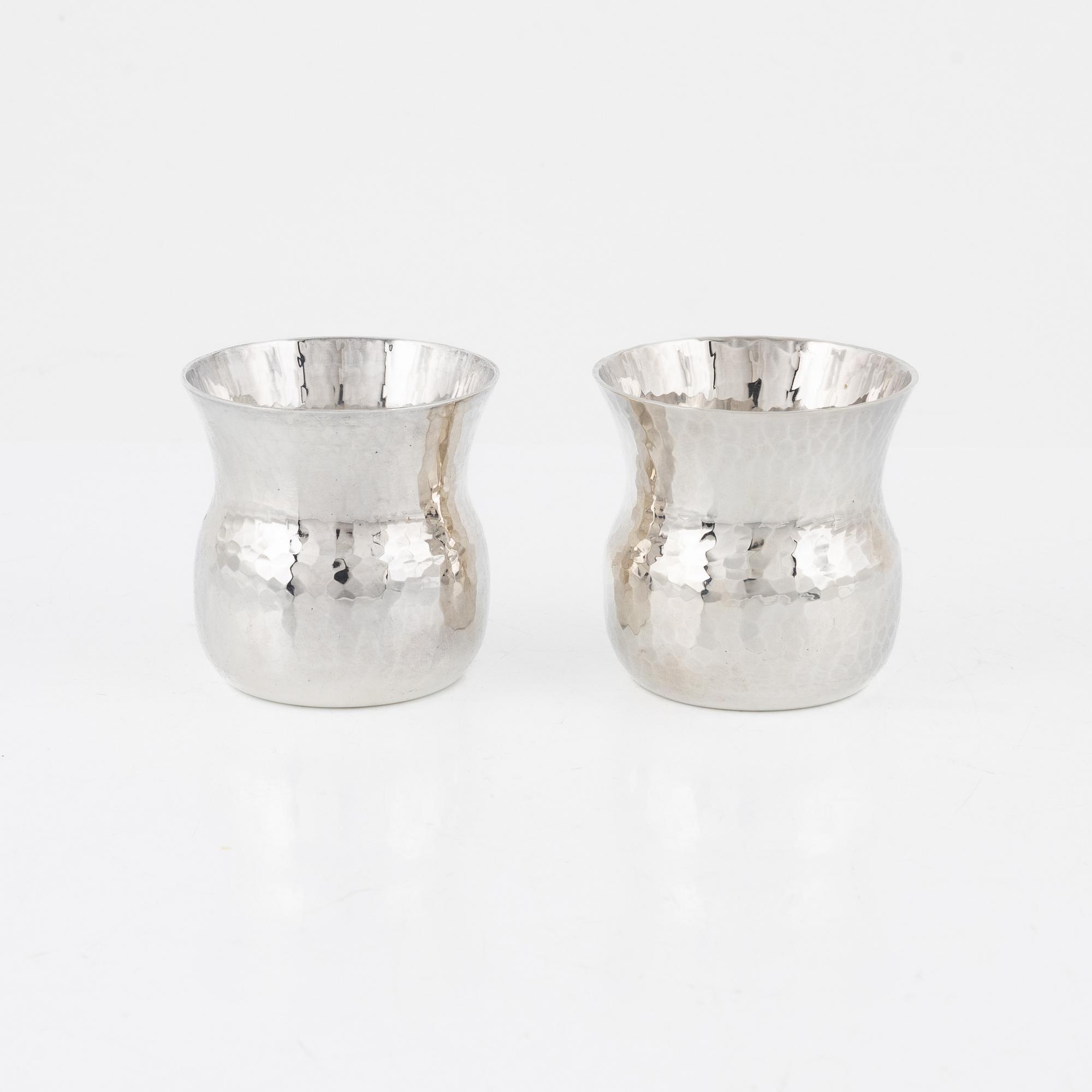 Eric Löfman, supkoppar, 17 st, silver, MGAB, Uppsala, bl.a. 1974.