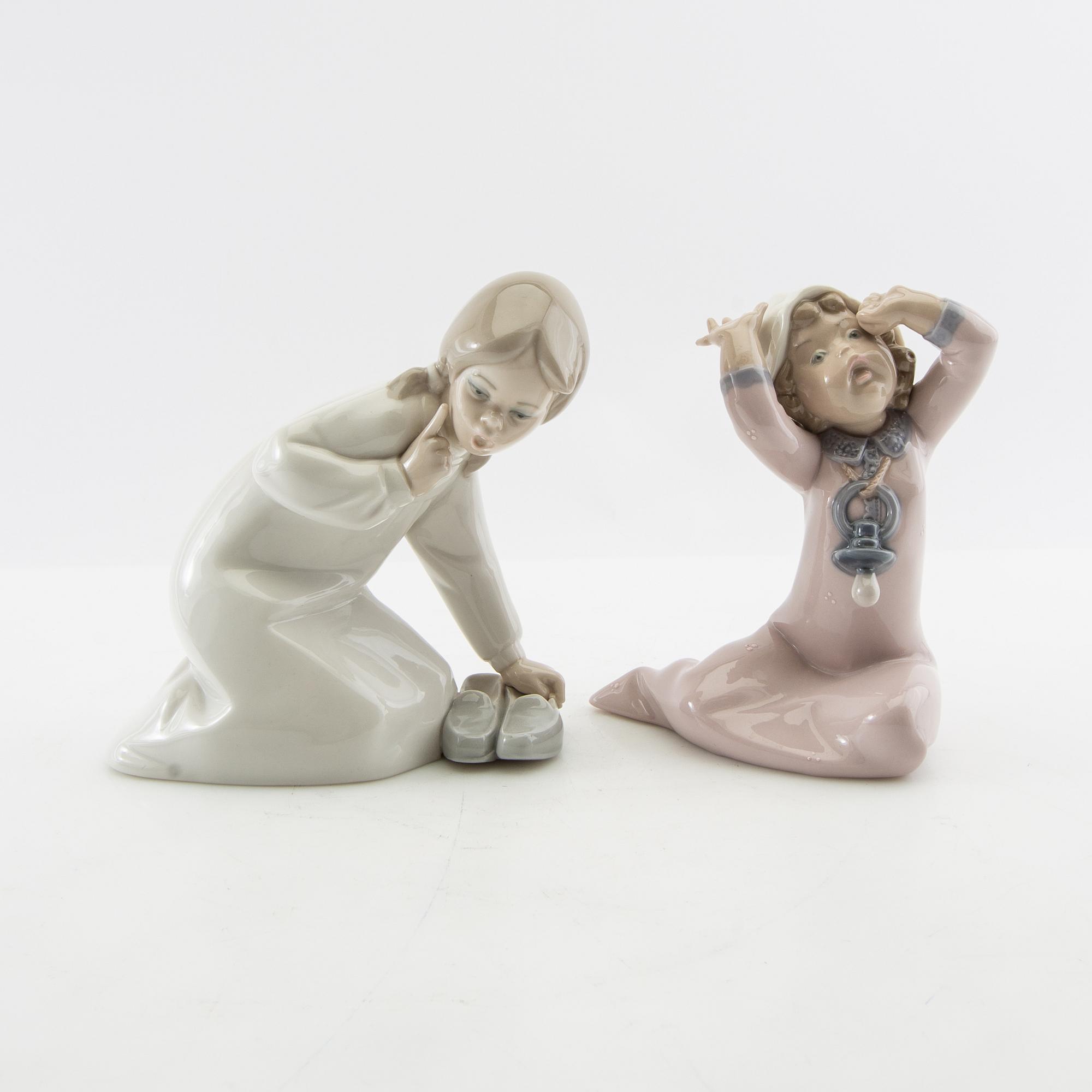 Figuriner, 2 st, Lladró Spanien 1971-1980.