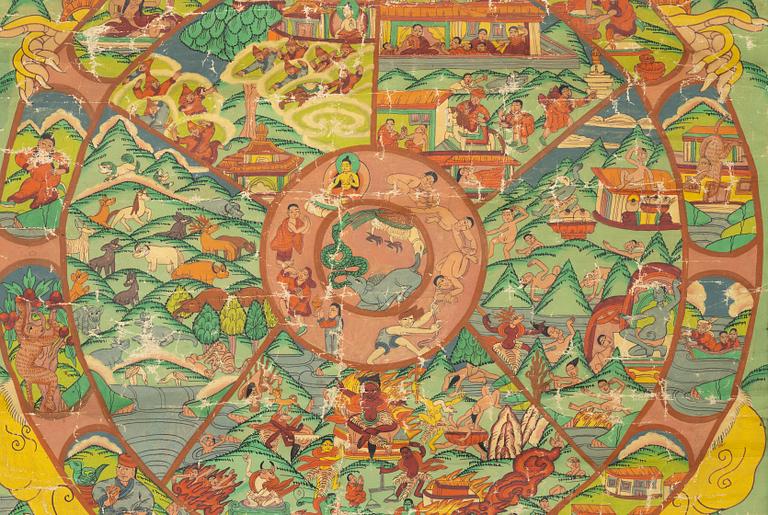A Tibethan Thangka, 20th Century.