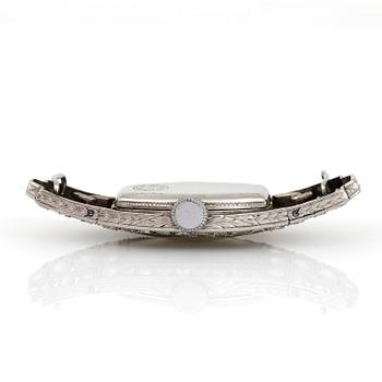 ARMBANDSUR, dam, platina med små diamanter, tot ca 1,08 ct.