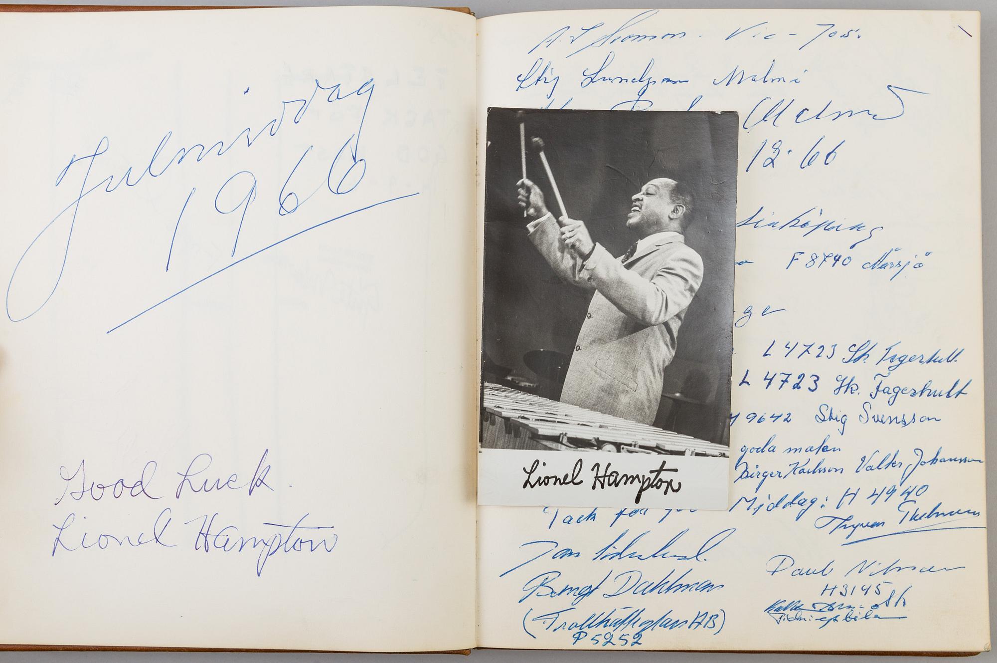 Four guest books with autographs, Ålberga motell 1957-1967.