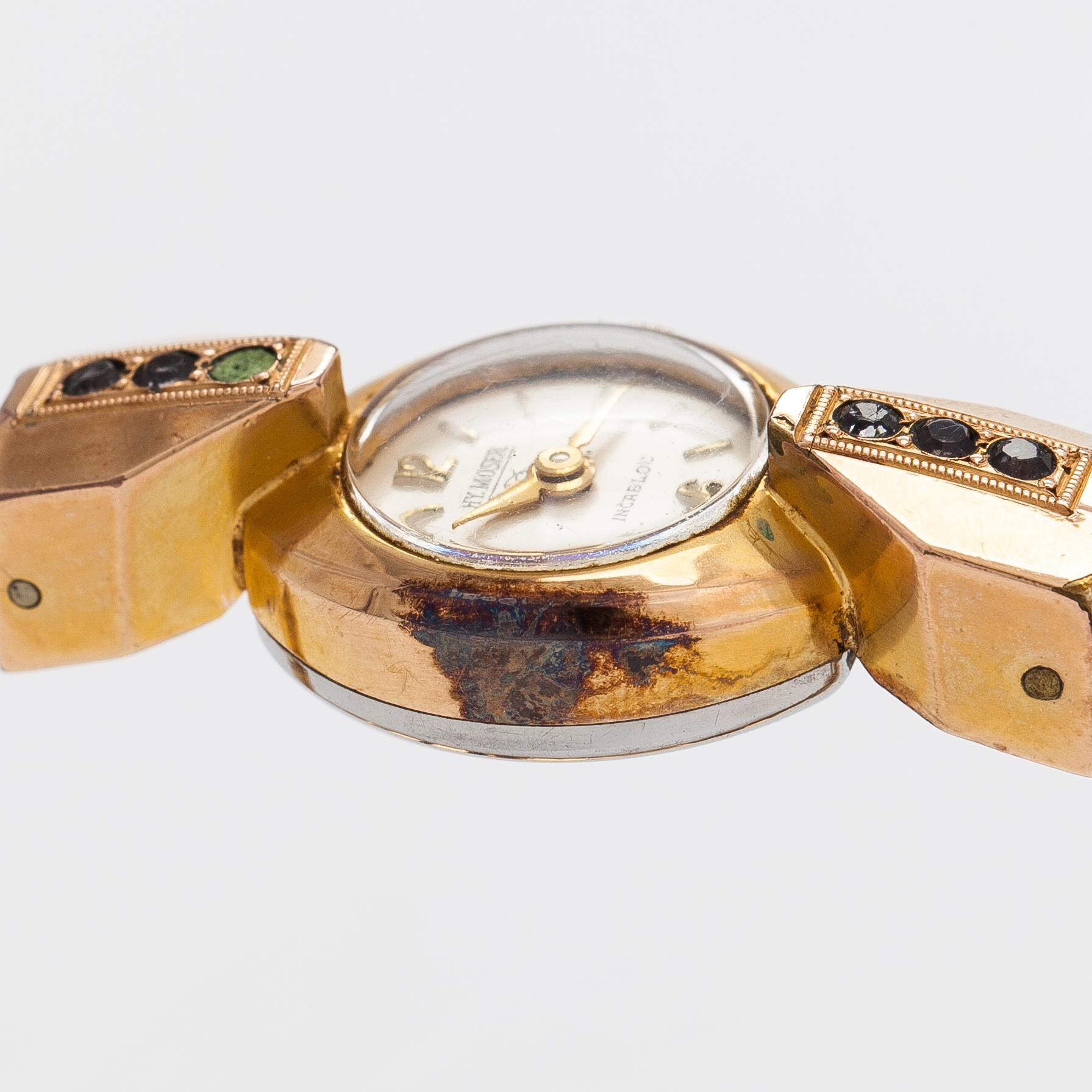 HY Moser, Incabloc, wristwatch, 15 mm.