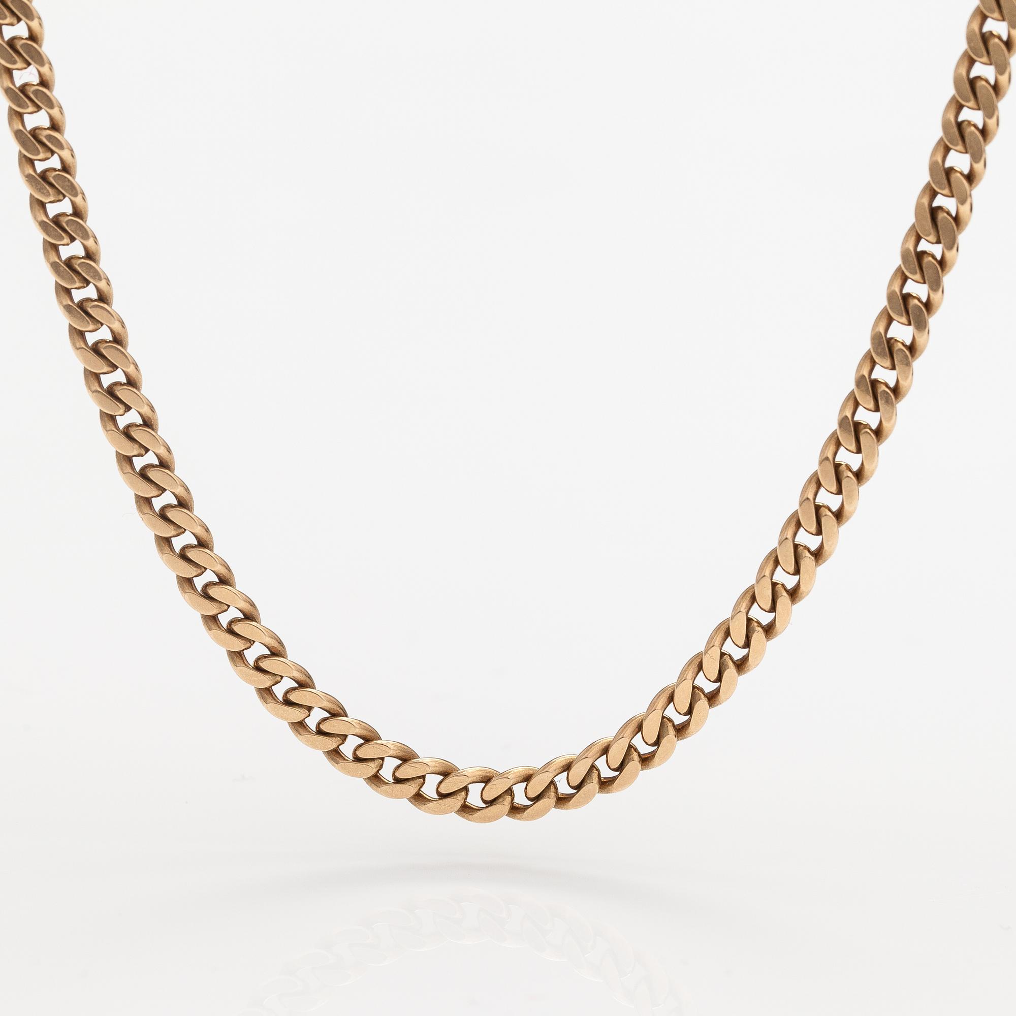 Kaulakoru, 14K kultaa. Kultaseppä Antero Ojala, Helsinki 1991.