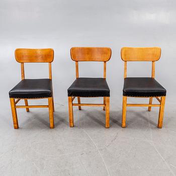 A set of eight Danish 1940/50s chairs.