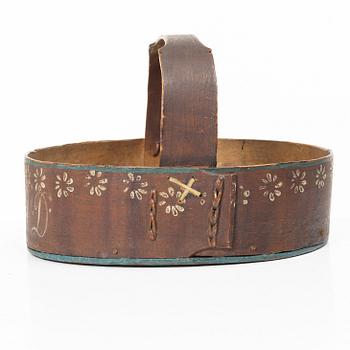 Korg, allmoge, svepteknik, 1800-tal.