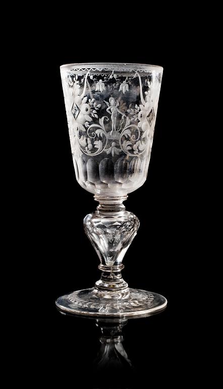 POKALGLAS. Tyskland, 1700-tal.