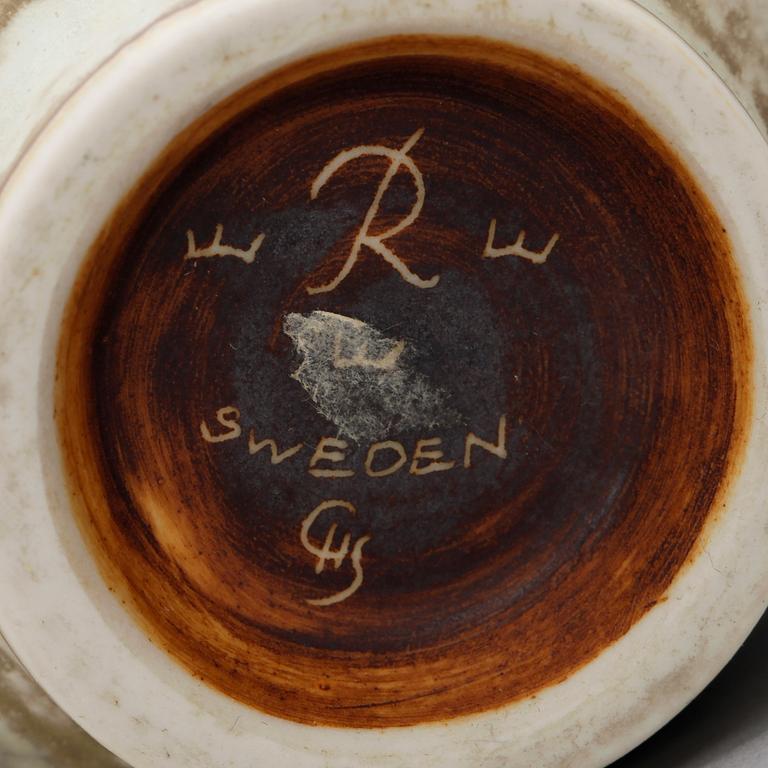 VASER, 3 st, glaserat stengods. Carl Harry Stålhane, Rörstrand. 1950/60-tal.