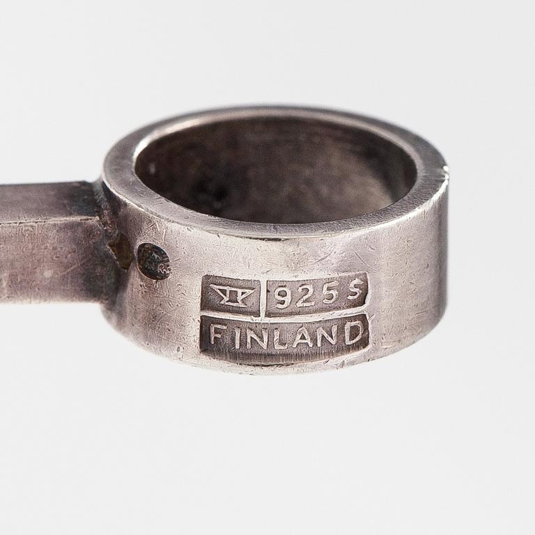 Elis Kauppi, A sterling silver and citrine pendant. Kupittaan kulta, Turku.