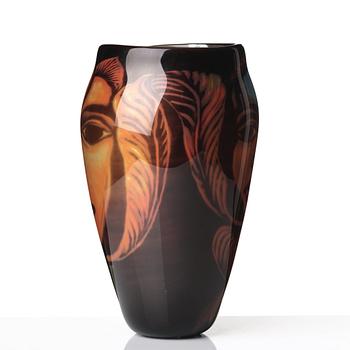 Eva Englund, a unique "graal" glass vase, Muraya, Sweden 1991.