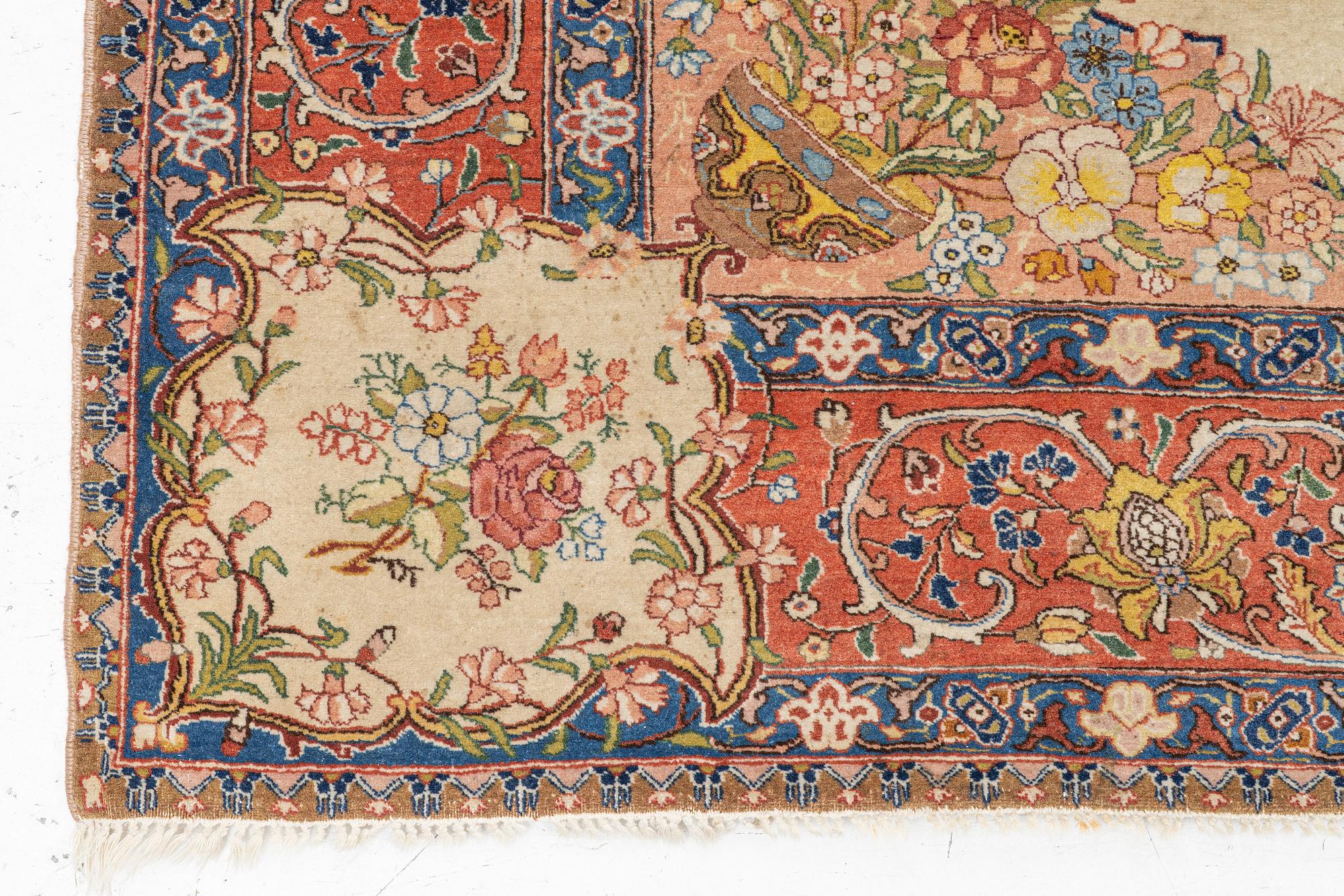 A semi-antique Tabriz carpet, West Persian, c. 250 x 175 cm.