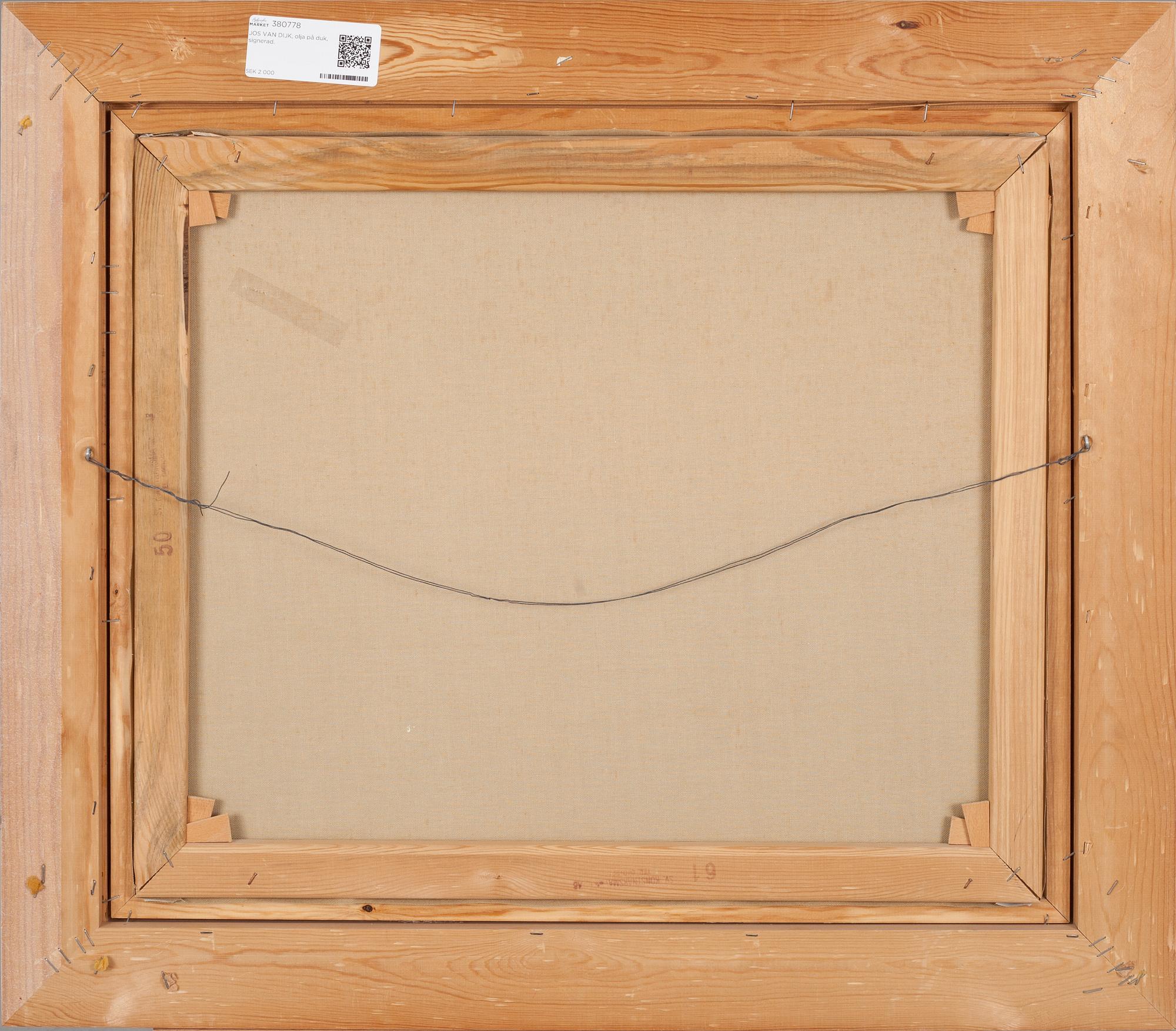 JOS VAN DIJK, olja på duk, signerad.