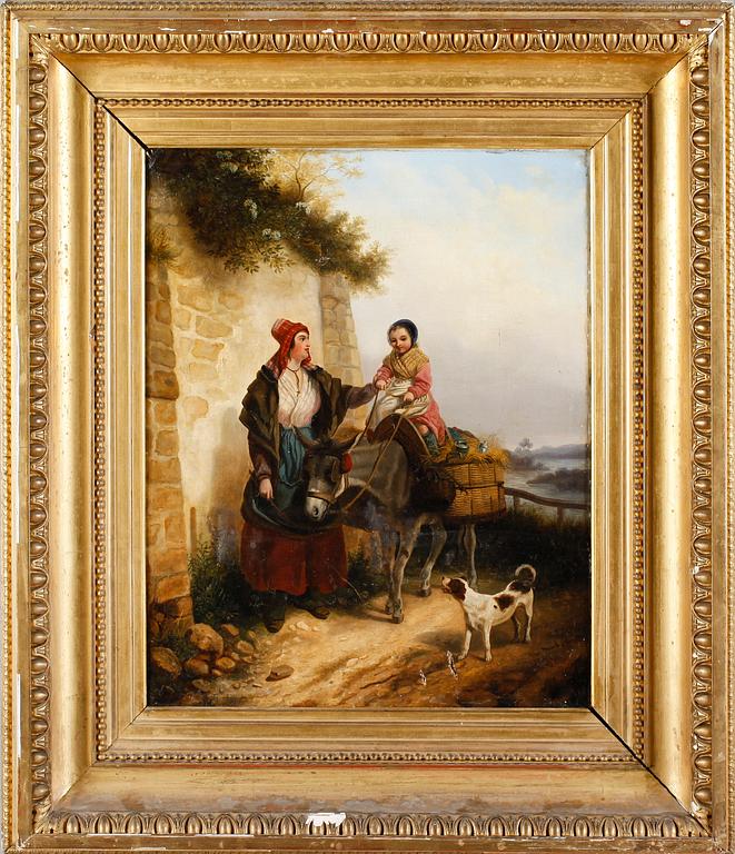 OKÄND KONSTNÄR, olja på duk, ej signerad, Frankrike, 1800-tal.