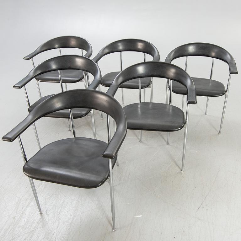 Giancarlo Vegni & Gianfranco Gualtierotti, armchairs 6 pcs for Fasem 20th century later.