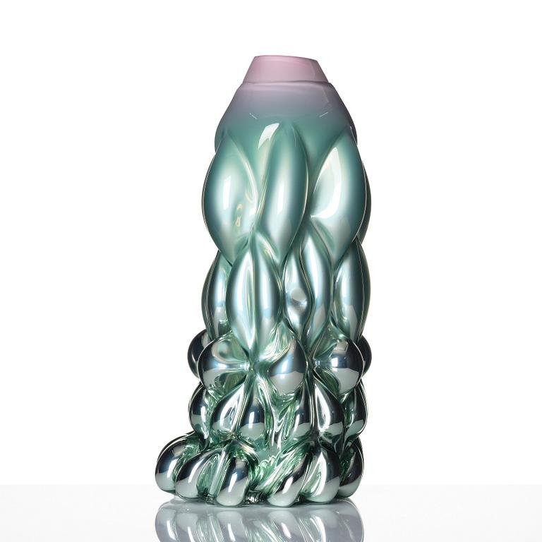 Hanna Hansdotter, a glass sculpture, "Tiffany print", ed. AP 2/2, The Glass Factory, Boda Glasbruk, 2019.