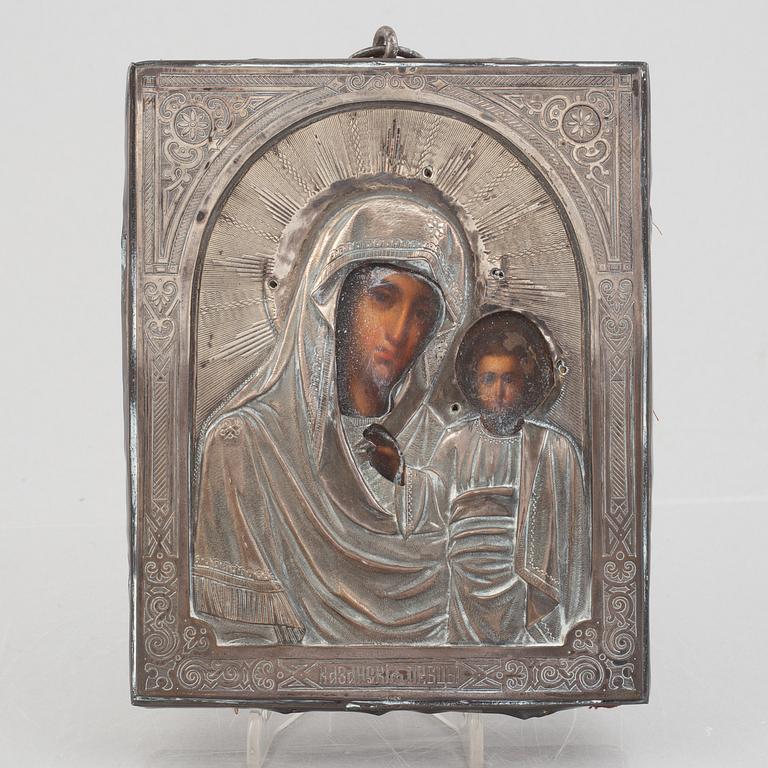 Icon, with a silver oclad, Moscow, Russia 1896.