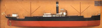 A half hull ship model, S/S Ivan Gorthon, launched 1924.