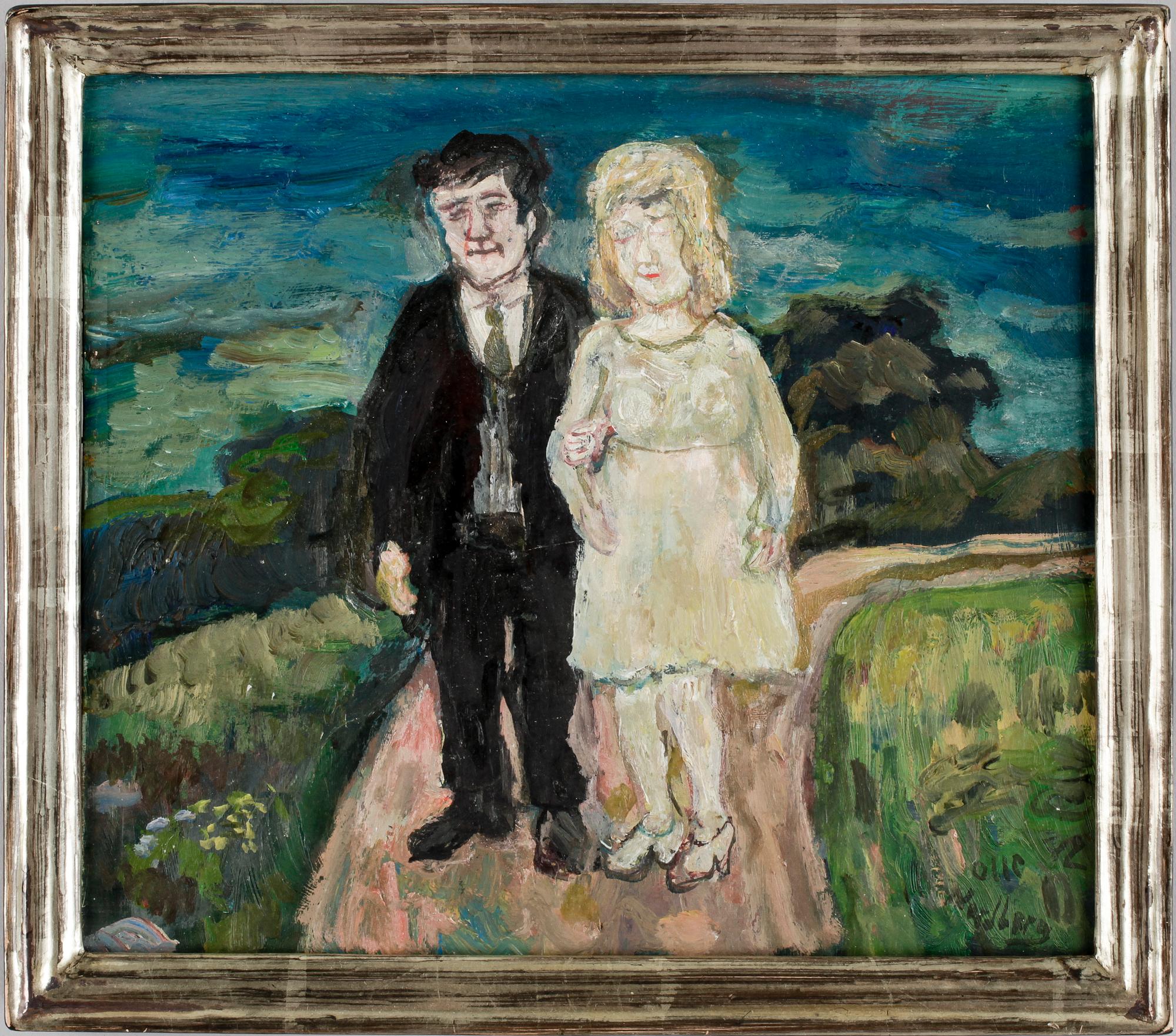 OLLE NORDBERG, olja på pannå, sign.