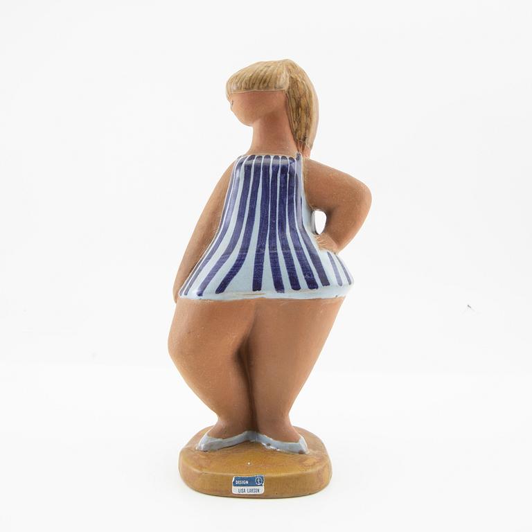 Lisa Larson, figurine, "Dora" from the series "The ABC Girls", Gustavsberg glazed stoneware.